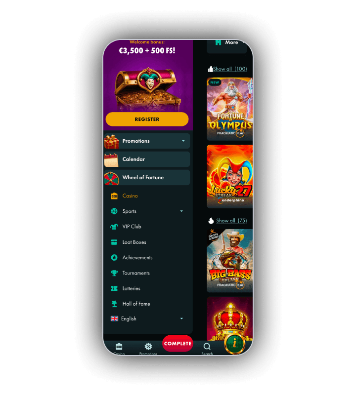 Spielregale von JokerTipp Casino mit Automaten, Live-Tischen und Turnierrunden